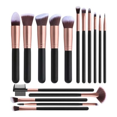 New Product Wholesale Quality Make Up Brush Set Man-made Fiber Portable Makeup Brushes 16pcs